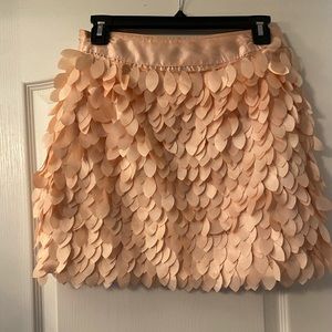 Blush feathered-petal Kardashian Kollection skirt